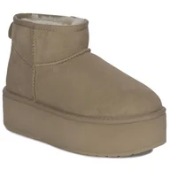 Botki damskie - EMU Australia botki damskie Stinger Micro Flatform Almond-41 - miniaturka - grafika 1