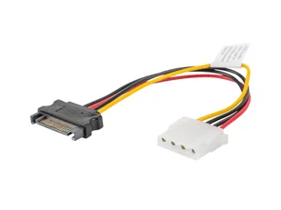 Lanberg Molex - SATA, 0.15m, Wielokolorowy CA-SAHD-10CU-0015 - Kable komputerowe i do monitorów - miniaturka - grafika 3