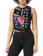 Koszulki i topy damskie - Desigual T-shirt damski Ts_Leah, czarny, L - miniaturka - grafika 1