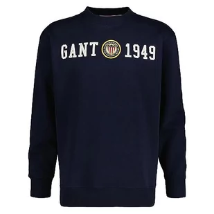 GANT Crest C-Neck bluza męska, niebieski (Evening Blue), XL - Bluzy męskie - miniaturka - grafika 1
