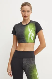 Reebok t-shirt treningowy LUX Collection kolor czarny 100205571 - Koszulki sportowe damskie - miniaturka - grafika 1