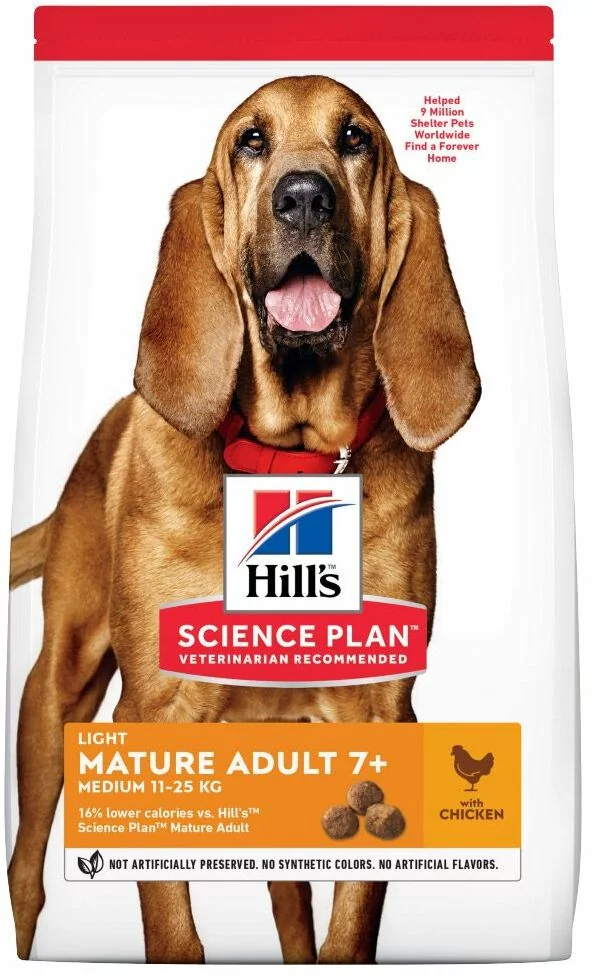 Hills Science Plan Science Plan Mature Adult 7+ Medium Light, kurczak - 2,5 kg
