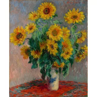 Reprodukcja obrazu Claude'a Moneta Bouquet of Sunflowers – Fedkolor, 40x50cm - Obrazy i zdjęcia na płótnie - miniaturka - grafika 1