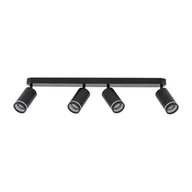 Lampy sufitowe - Długa listwa natynkowa, ruchome spoty TK 6916 z serii JET BLACK - miniaturka - grafika 1