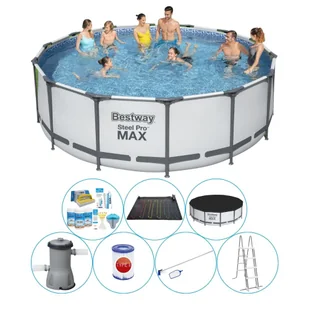 Basen z akcesoriami - Bestway Steel Pro MAX 427x122 cm okrągły - Baseny ogrodowe - miniaturka - grafika 1