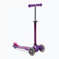 Hulajnogi - Hulajnoga trójkołowa dziecięca Micro Mini Deluxe LED purple/pink - miniaturka - grafika 1