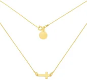 Biżuteria religijna - Złoty naszyjnik z malutkim krzyżykiem - miniaturka - grafika 1