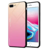 Etui i futerały do telefonów - Pokrowiec Do Apple iPhone 7 PLUS / 7S PLUS / 8 PLUS Etui w ŻÓŁTO - RÓŻOWY TPU Obudowa Case Cover Plecki Ochronny Cadorabo - miniaturka - grafika 1