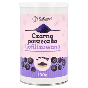 Czarna porzeczka liofilizowana proszek 100g - Owoce świeże i suszone - miniaturka - grafika 1