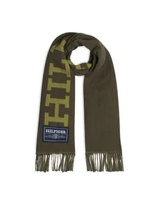 Tommy Hilfiger Szalik AM0AM12838 Zielony - Apaszki i szaliki męskie - miniaturka - grafika 1