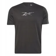 Koszulki męskie - REEBOK - T-SHIRT MĘSKI - TRAIN SPEEDWICK GFX TEE HT1706 GRAFITOWY - miniaturka - grafika 1