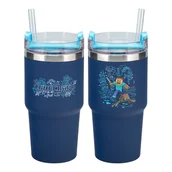 Kubki dla dzieci - Kubek Podróżny Termiczny ze Słomką Steve - Minecraft - miniaturka - grafika 1