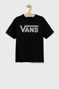 Vans t-shirt bawełniany dziecięcy kolor czarny z nadrukiem - Koszulki dla chłopców - miniaturka - grafika 1