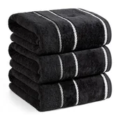 Ręczniki - Ręcznik Nel 70 x 140 cm czarny - miniaturka - grafika 1