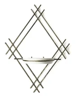 Kwietniki - Kwietnik ścienny metalowy złoty LOFT - miniaturka - grafika 1