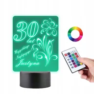 Lampy pozostałe - Lampka na Biurko Statuetka Prezent na 30 Urodziny - miniaturka - grafika 1