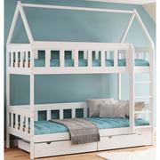 Łóżka dla dzieci i młodzieży - Białe dziecięce łóżko piętrowe domek Gigi 4X 190x80 cm - miniaturka - grafika 1