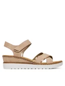 Sandały damskie - Rieker Sandały V38G9-31 Różowy - miniaturka - grafika 1