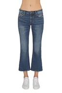 Spodnie damskie - Armani Exchange J62 Flare Capri dżinsy damskie, Indigo Denim, 24 - miniaturka - grafika 1