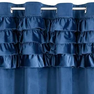 Zasłony - Zasłona EUROFIRANY Erin 140 x 250 cm Granatowy - miniaturka - grafika 1