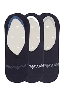 Emporio Armani Męskie skarpety na co dzień, 3-pak, Morski/Morski/Morski, Small - Skarpetki męskie - miniaturka - grafika 1