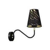 Lampy ścienne - Milagro Kinkiet HERMES Black/Gold 1xE27 MLP7280 - miniaturka - grafika 1