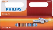Baterie i akcesoria - Philips Philips LongLife - Zestaw baterii cynkowych AAA / R03 1.5V 12 szt. - miniaturka - grafika 1