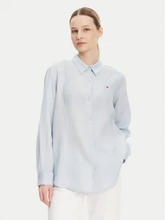 Tommy Hilfiger Koszula WW0WW44679 Błękitny Regular Fit - Koszule damskie - miniaturka - grafika 1