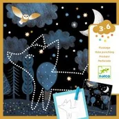 Zabawki kreatywne - Zestaw artystyczny nakłuwanie Las nocą Djeco - miniaturka - grafika 1