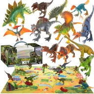 Figurki dla dzieci - WOOPIE Duży Zestaw Figurki Dinozaury XXL + Mata "Prehistoryczny Świat" - miniaturka - grafika 1