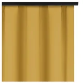 Zasłony - Voppi Zasłona dekoracyjna na żabki agrafki tunel 140 x 230 cm żółta zasłona okienna półzaciemniająca - miniaturka - grafika 1