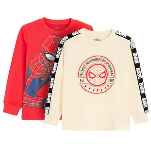Cool Club, Bluzka chłopięca z długim rękawem, mix, Spider-Man, zestaw, 2 szt. - Bluzki dla chłopców - miniaturka - grafika 1