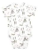 Body dla niemowląt - Chłopięce Body bawełniane krótki rękaw Indiański Wzór biały, Nicol,r.62 - miniaturka - grafika 1