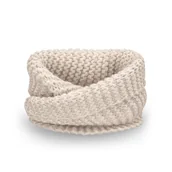 Apaszki i szaliki damskie - PaMaMi, Zimowy komin dziecięcy, beżowy - miniaturka - grafika 1