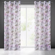 Zasłony - Zasłona BELLA 140 x 250 cm przelotki biało-różowy - miniaturka - grafika 1