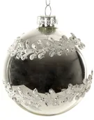 Bombki - Srebrne bombki szklane komplet 4 sztuk na Święta x4 - miniaturka - grafika 1