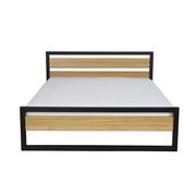 Łóżka - Łóżko dębowe Loft LK371, Rozmiar - 180x200, kolor - dąb dark - miniaturka - grafika 1