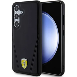 Ferrari FEHMS24MP3BAK S24+ S926 czarny/black hardcase Hot Stamp V Lines MagSafe - Etui i futerały do telefonów - miniaturka - grafika 1