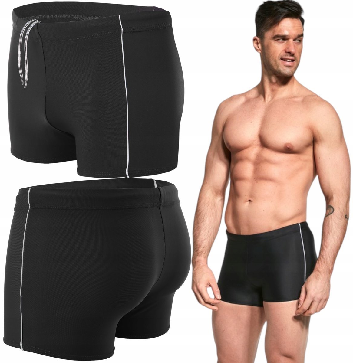 Kąpielówki męskie bokserki na basen spodenki pływackie szorty 6XL AQUASPORT