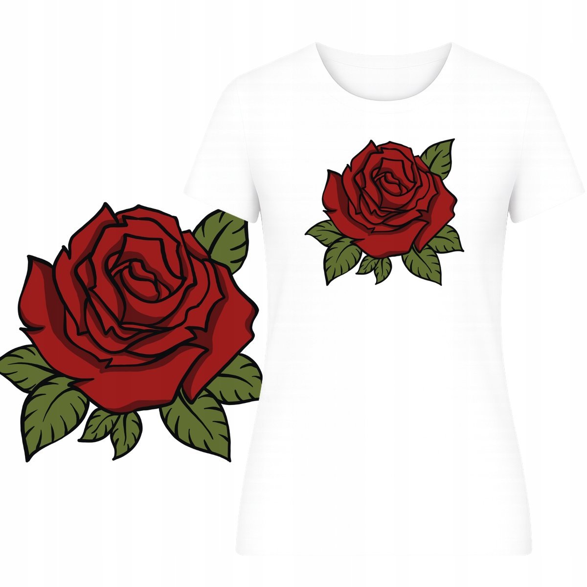 T-Shirt Na Lato Damski Koszulka Super Nadruk Motyw Kwiat Na Wakacje Hit 3Xl