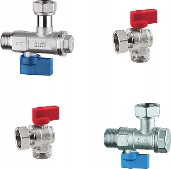 Top-Therm Uniwersalny zestaw zaworów kątowych do kotłów gazowych z filtrami 4 szt. zawory 3/4