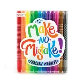 Flamastry - Flamastry wycieralne Bezbłędne Flamastry 12 flamastrów KOLOROWE BALONIKI - miniaturka - grafika 1