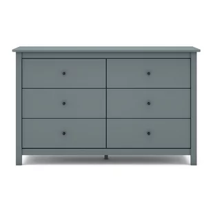 Zielonoszara niska komoda z drewna sosnowego 130x80 cm Misti – Marckeric - Komody - miniaturka - grafika 1