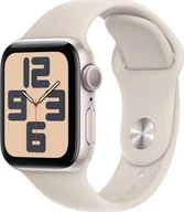 Smartwatch - Apple Watch SE GPS 40mm Starlight Alu Sport S/M Beżowy MXEF3QF/A - miniaturka - grafika 1