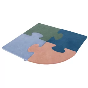 KiddyMoon Piankowe Puzzle do zabawy VELVET Trójkąt róż pustyni-zieleń lasu-turkus laguny-błękit lodu 4 Zabawka mata - Maty edukacyjne - miniaturka - grafika 1