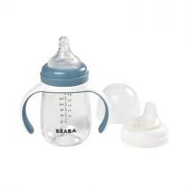 Beaba Butelka treningowa 2w1 tritanowa Windy blue 210 ml - Akcesoria do karmienia - miniaturka - grafika 1