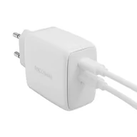 Ładowarki do telefonów - Ładowarka sieciowa 65W GaN Ricomm RC652 EU, 2xUSB-C + kabel USB-C 2.1m - miniaturka - grafika 1