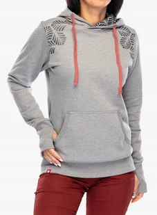 Damska bluza z kapturem Ocun Hoodie - grey paloma/silverscone - Bluzy damskie - miniaturka - grafika 1