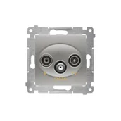 Gniazdka elektryczne - Kontakt Simon Gniazdo RTV / DATA SIMON 54 PREMIUM srebrny mat - miniaturka - grafika 1