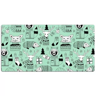 Duża podkładka na biurko Skandynawskie zoo 120x60cm, Dywanomat - Podkładki na biurko - miniaturka - grafika 1